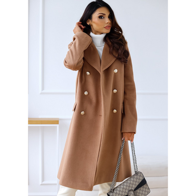 Suraliama | Damen langer Winter-Trenchcoat | Warm
