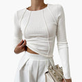 Saskia – Sculpted Seam Long Sleeve Top