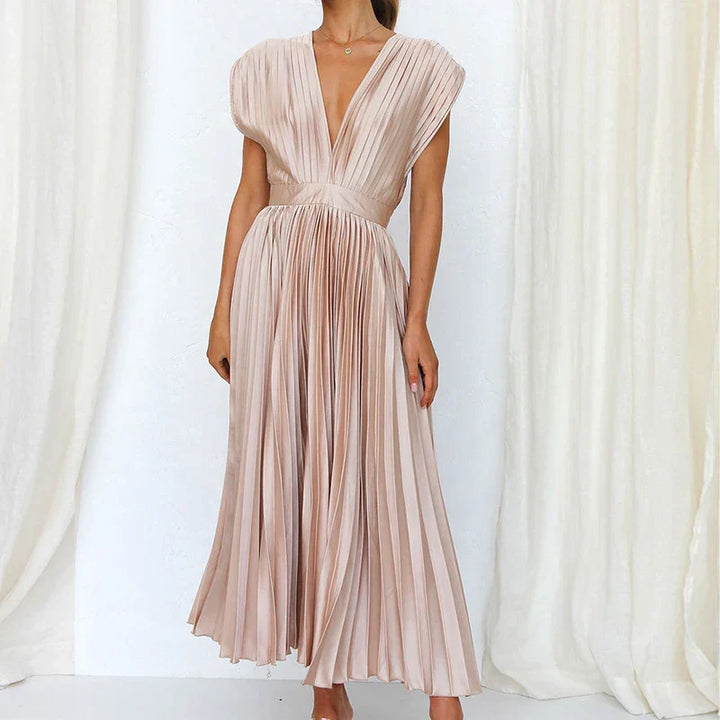 Élise™ | Plissierte Midi-Kleid