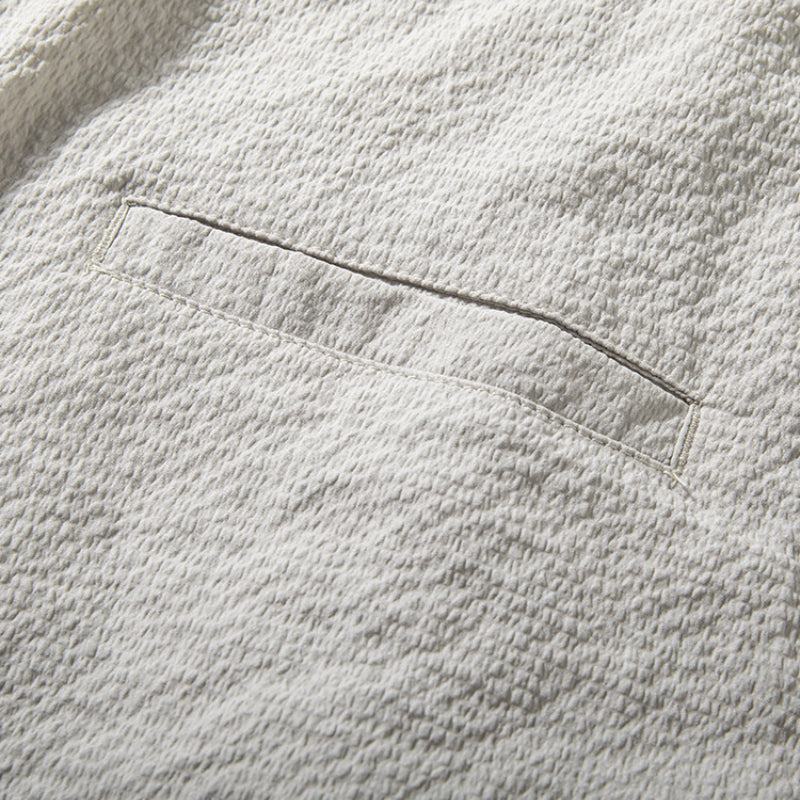 Texturiertes Polohemd im japanischen Stil mit Revers