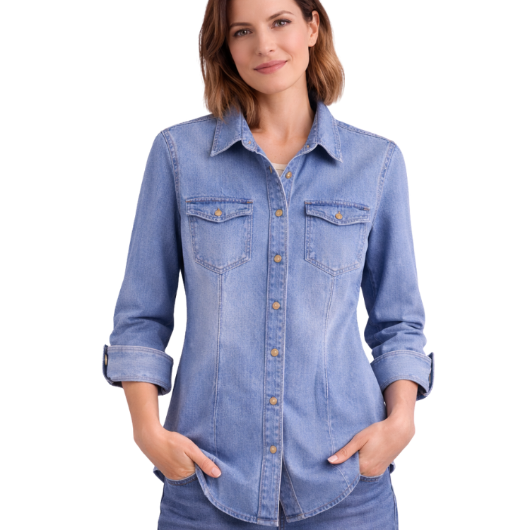 Bluewind Denim-Hemd zum Knöpfen