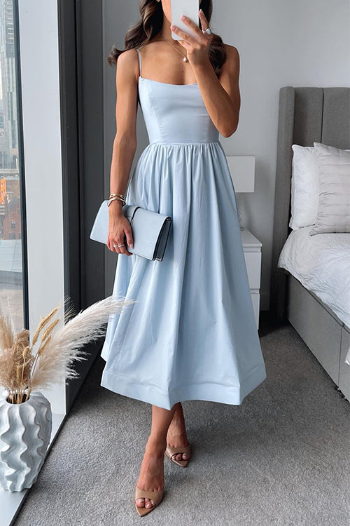 Martina™ | Midi Kleid mit feinen Trägern