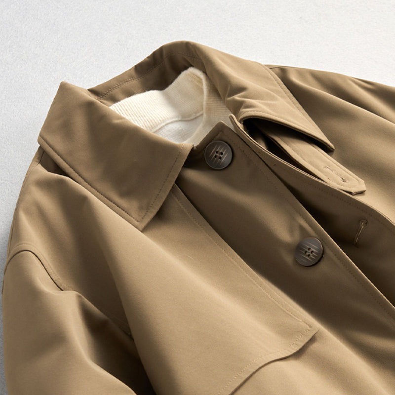 Japanische Winter-Mittel-Länge Warme 90% Weiße Entenfedern Windbreaker