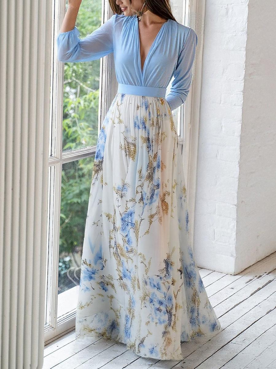 Elena™ - Maxi dress with Dazzling floral print