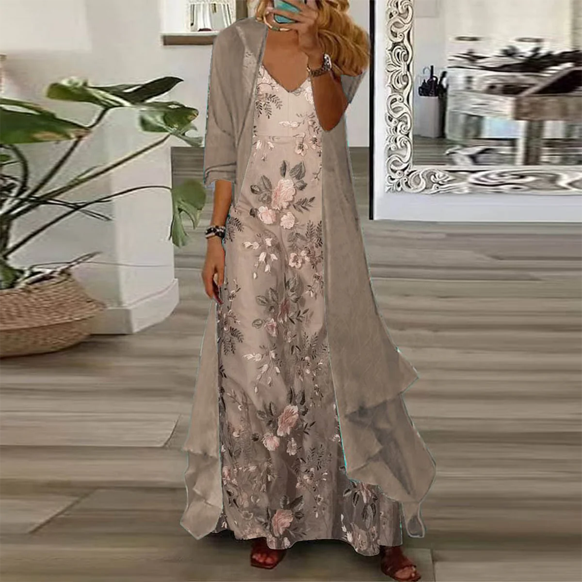 Edda - Long Dress Two Piece Set