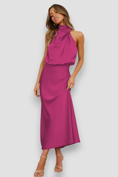 Carlina | Satin Kleid Côte d’Azur Stil