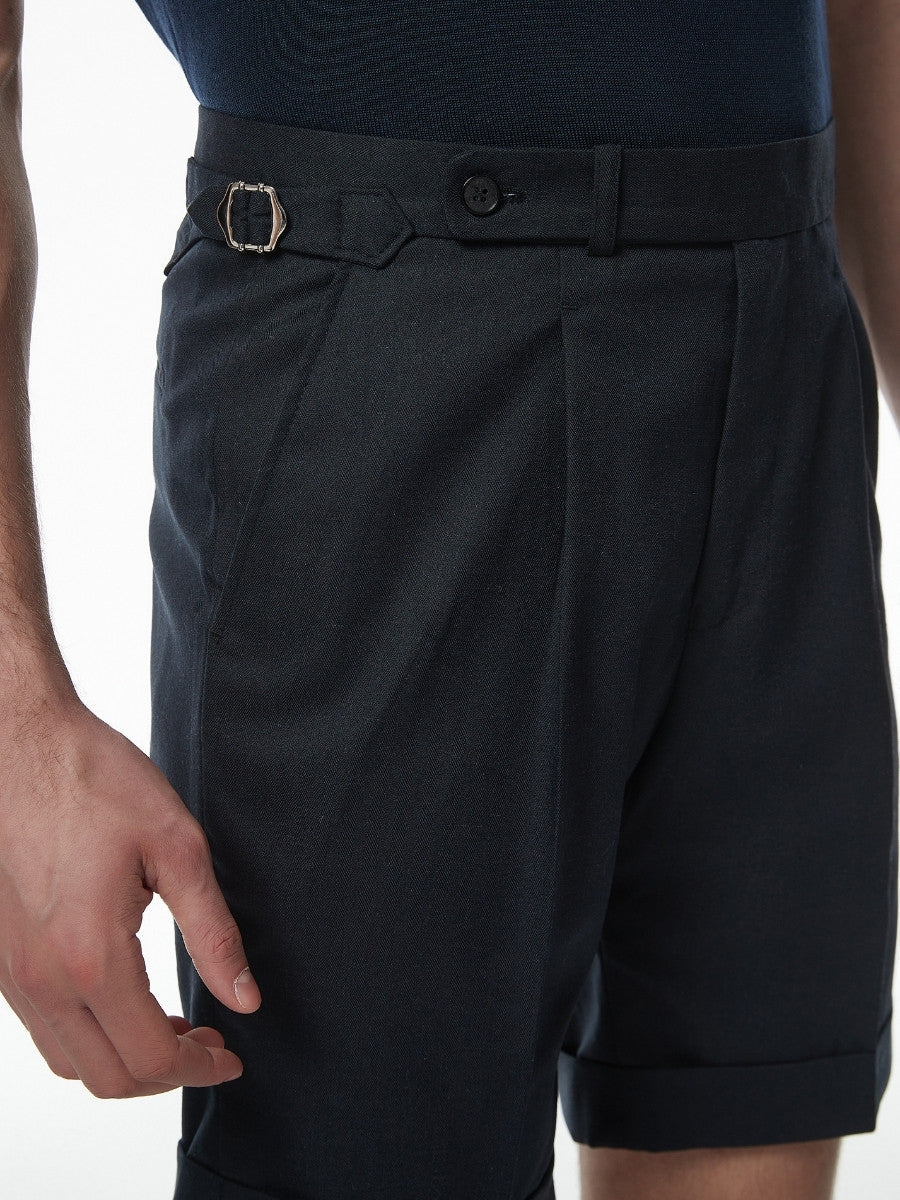 Marini Amalfi Hochtaillierte Leinenmischung Shorts