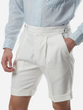 Marini Amalfi Hochtaillierte Leinenmischung Shorts