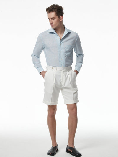 Marini Amalfi Hochtaillierte Leinenmischung Shorts