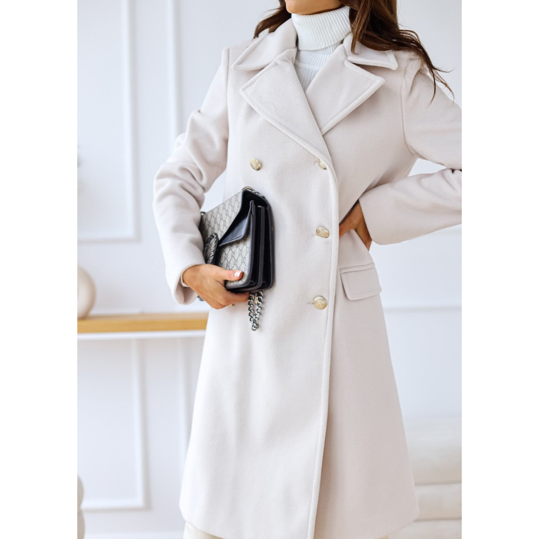 Suraliama | Damen langer Winter-Trenchcoat | Warm