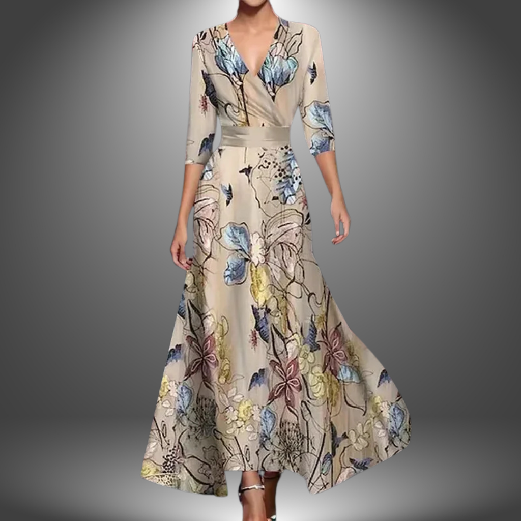 Damen Elegantes Maxikleid | Langarm