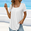 Elizabeth – Lightweight Pleated Summer Blouse