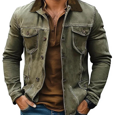 Herren Vintage-Denimjacke