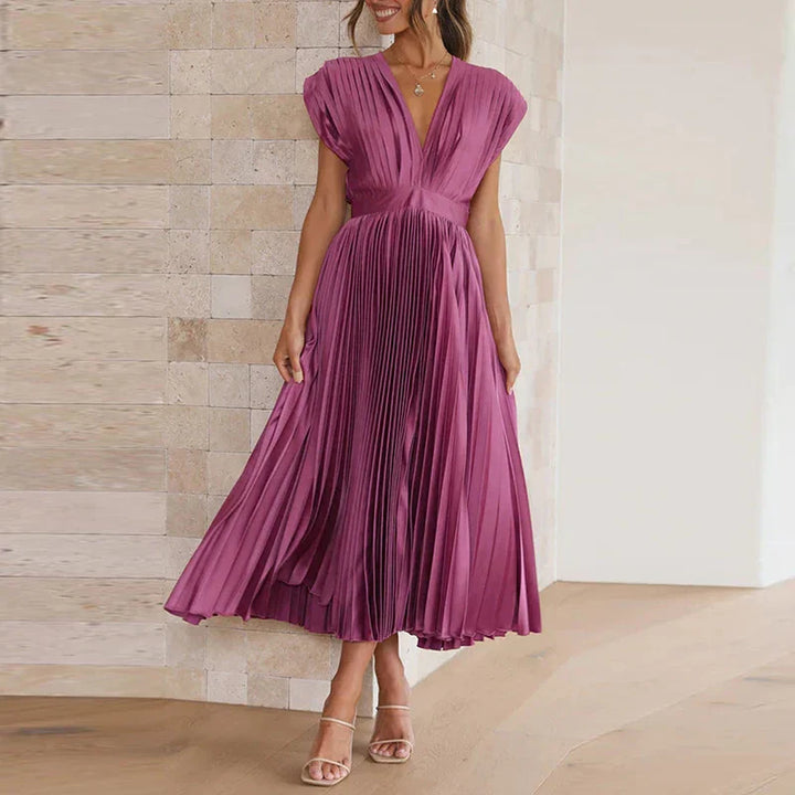 Élise™ | Plissierte Midi-Kleid
