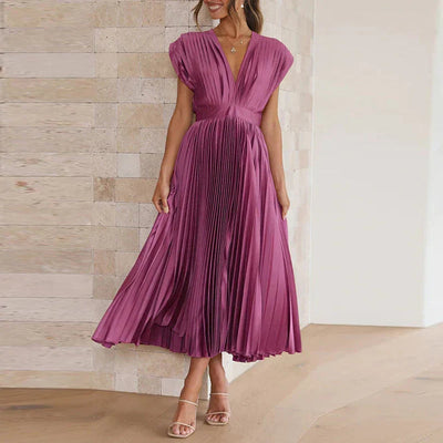Élise™ | Plissierte Midi-Kleid