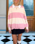Adorabler gestreifter Polo-Pullover