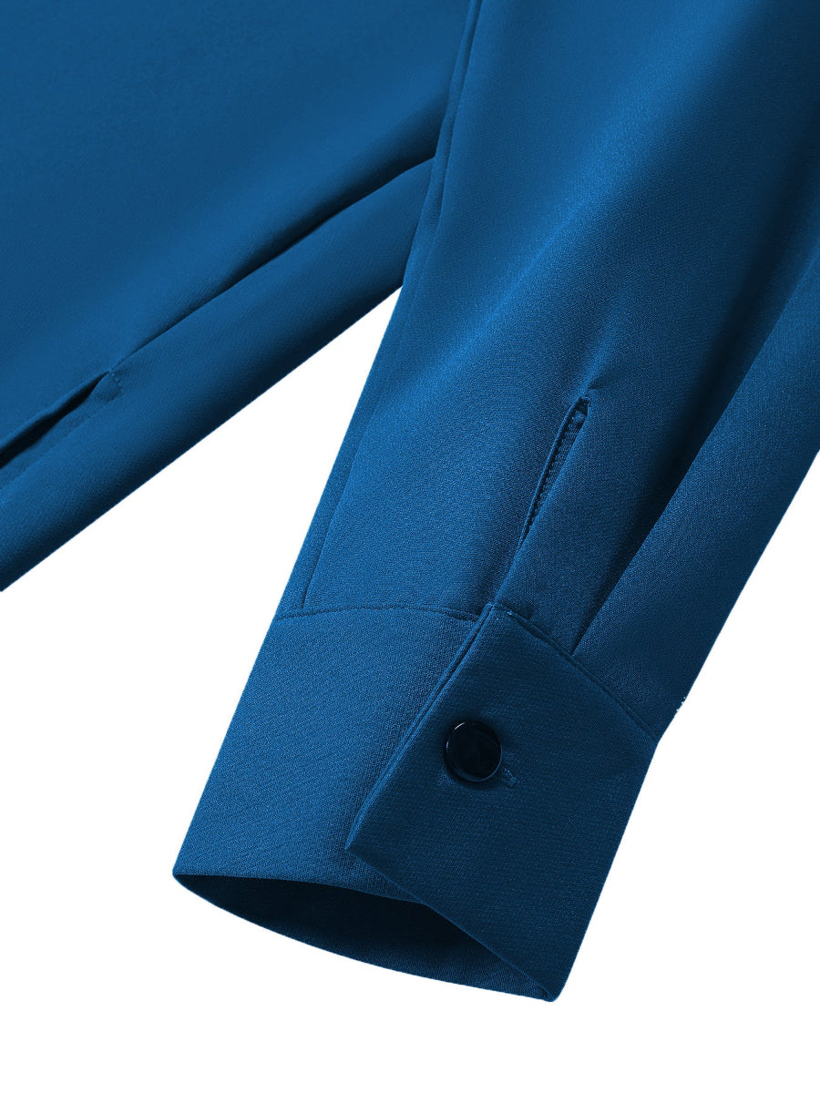 Plus Size Formelles Farbblock-Männer-Set