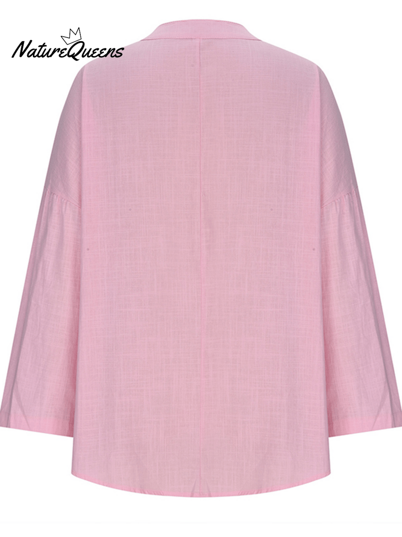 Damen Baumwolle Langarm Rundhals Einfarbig Lockeres Strandshirt