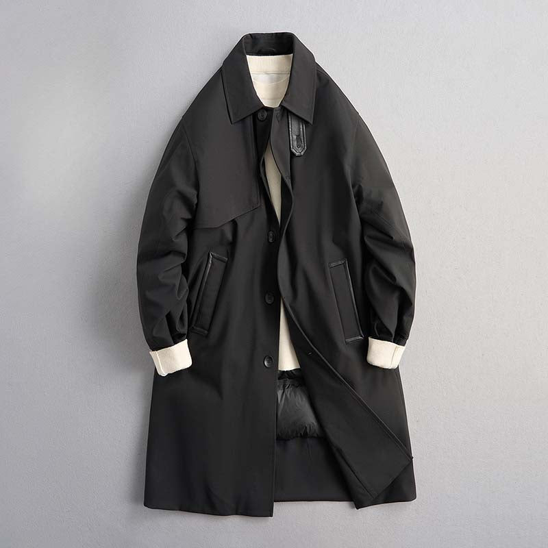Japanische Winter-Mittel-Länge Warme Weiße Entenfedern Windbreaker