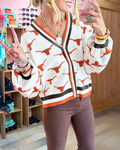 Bevo Perlenverzierte Rippstrickjacke
