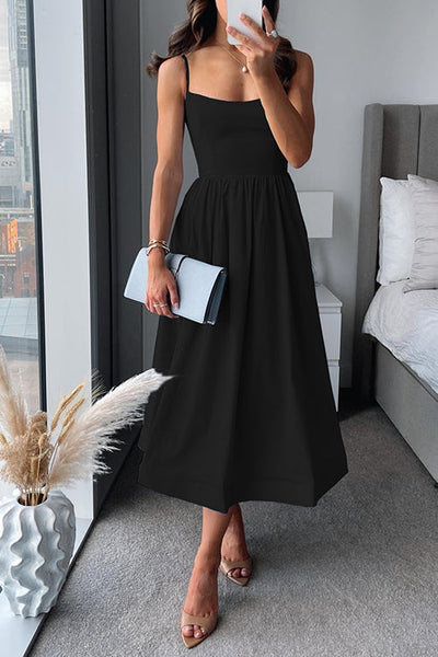 Martina™ | Midi Kleid mit feinen Trägern