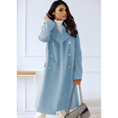 Suraliama | Damen langer Winter-Trenchcoat | Warm