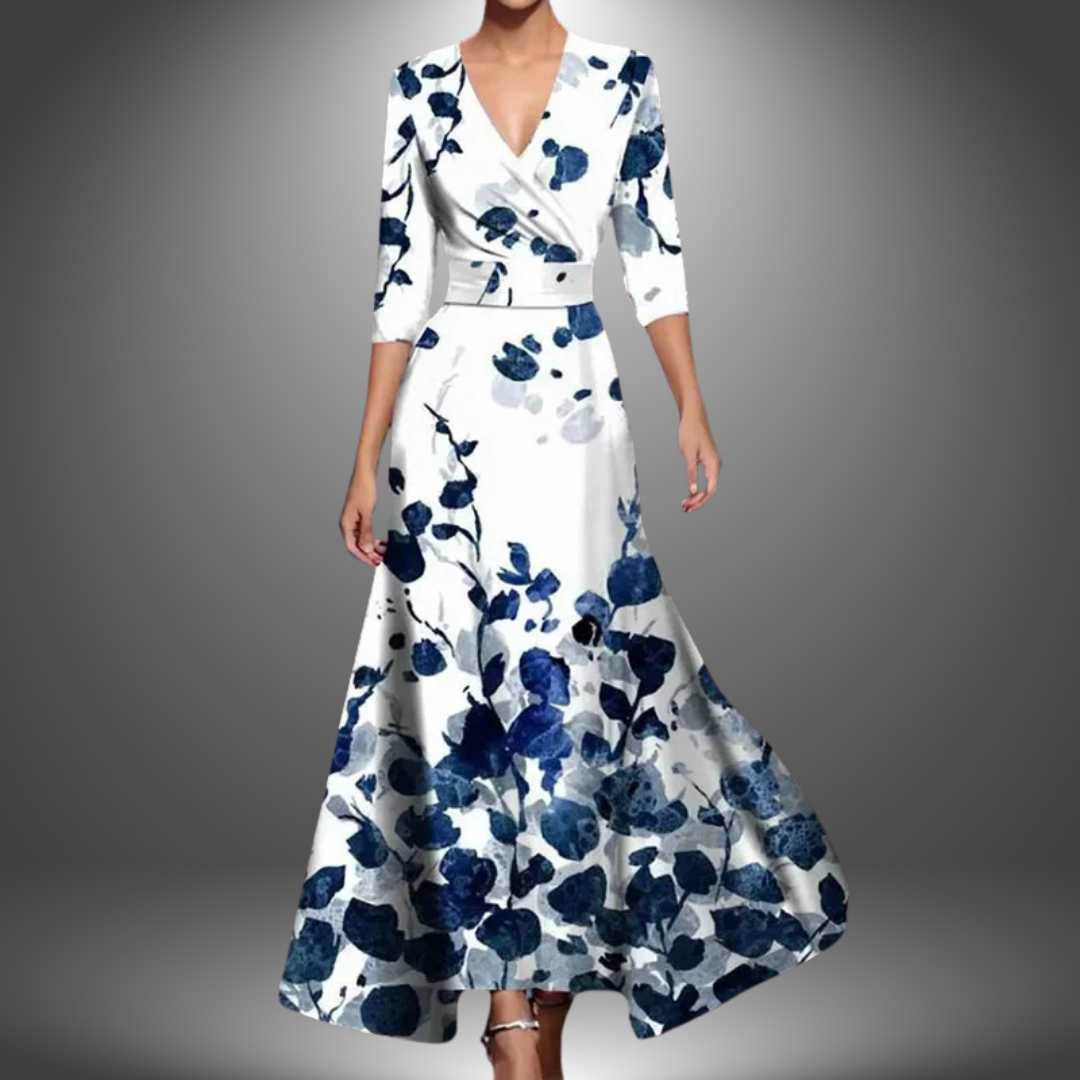 Damen Elegantes Maxikleid | Langarm