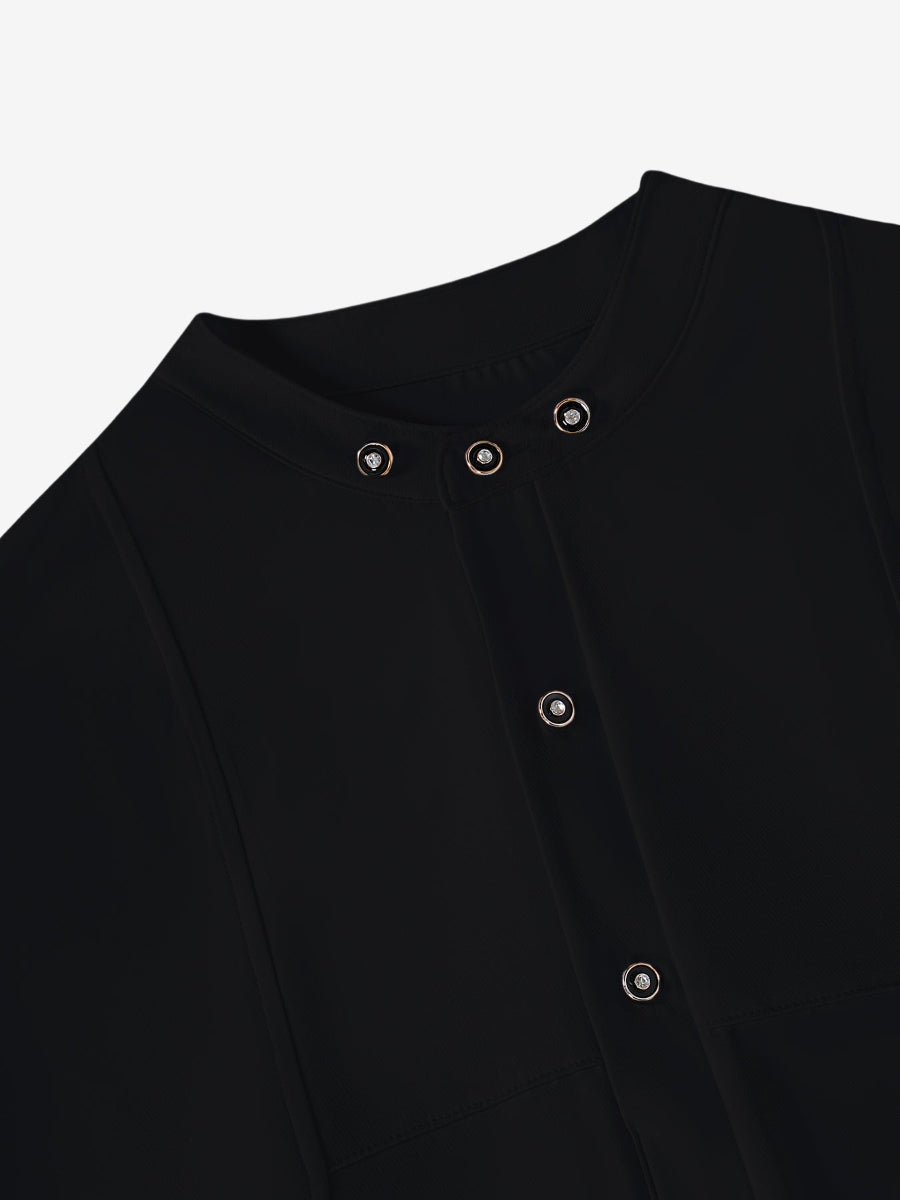 Plus Size Weißes Langarm Herren Set