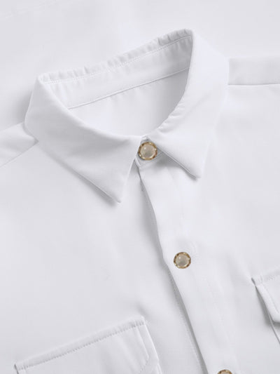 Plus Size Minimalist Langarmknopf Männer Set