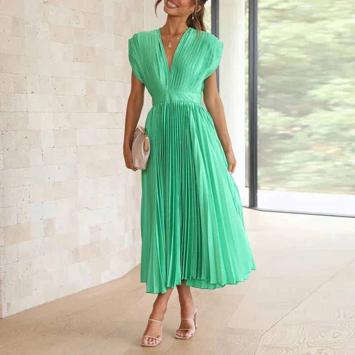 Élise™ | Plissierte Midi-Kleid