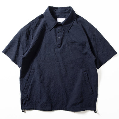 Texturiertes Polohemd im japanischen Stil mit Revers