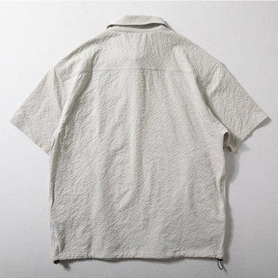 Texturiertes Polohemd im japanischen Stil mit Revers