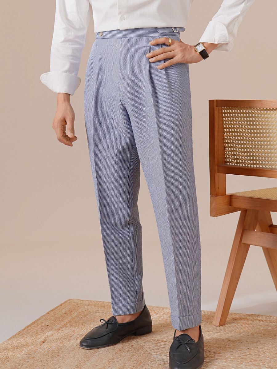 Marini Portonovo Hochbundhose mit Streifen