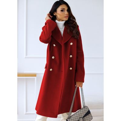 Suraliama | Damen langer Winter-Trenchcoat | Warm
