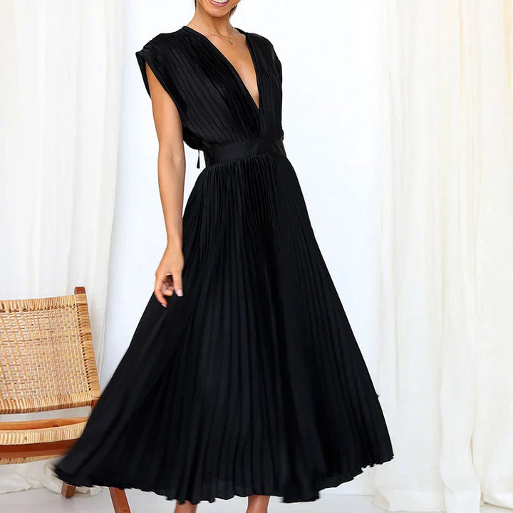 Élise™ | Plissierte Midi-Kleid