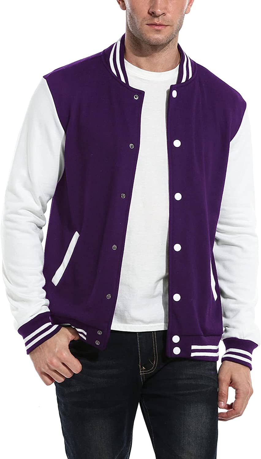 Mode Varsity Baumwoll Bomberjacken