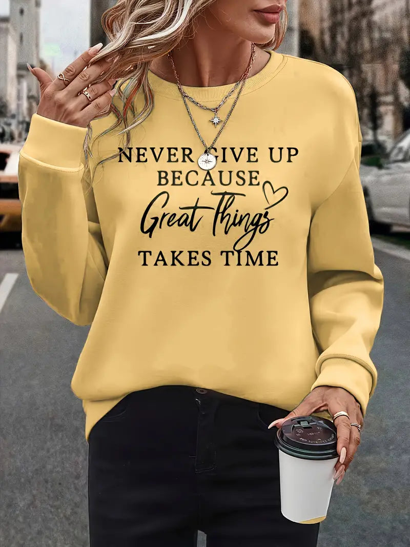 STELLA | Sweatshirt mit auffälligem Buchstabenprint