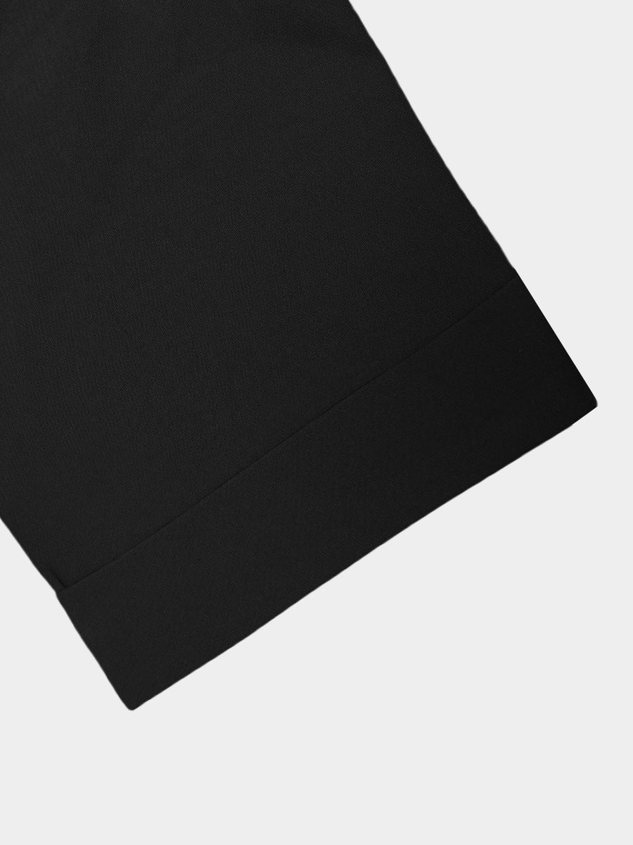 Plus Size Neue Schwarze Rundhals Herren Hosen Set