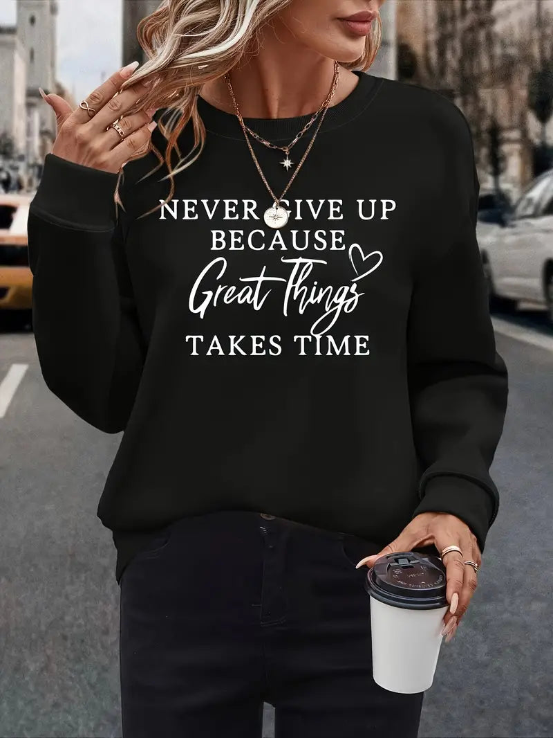 STELLA | Sweatshirt mit auffälligem Buchstabenprint