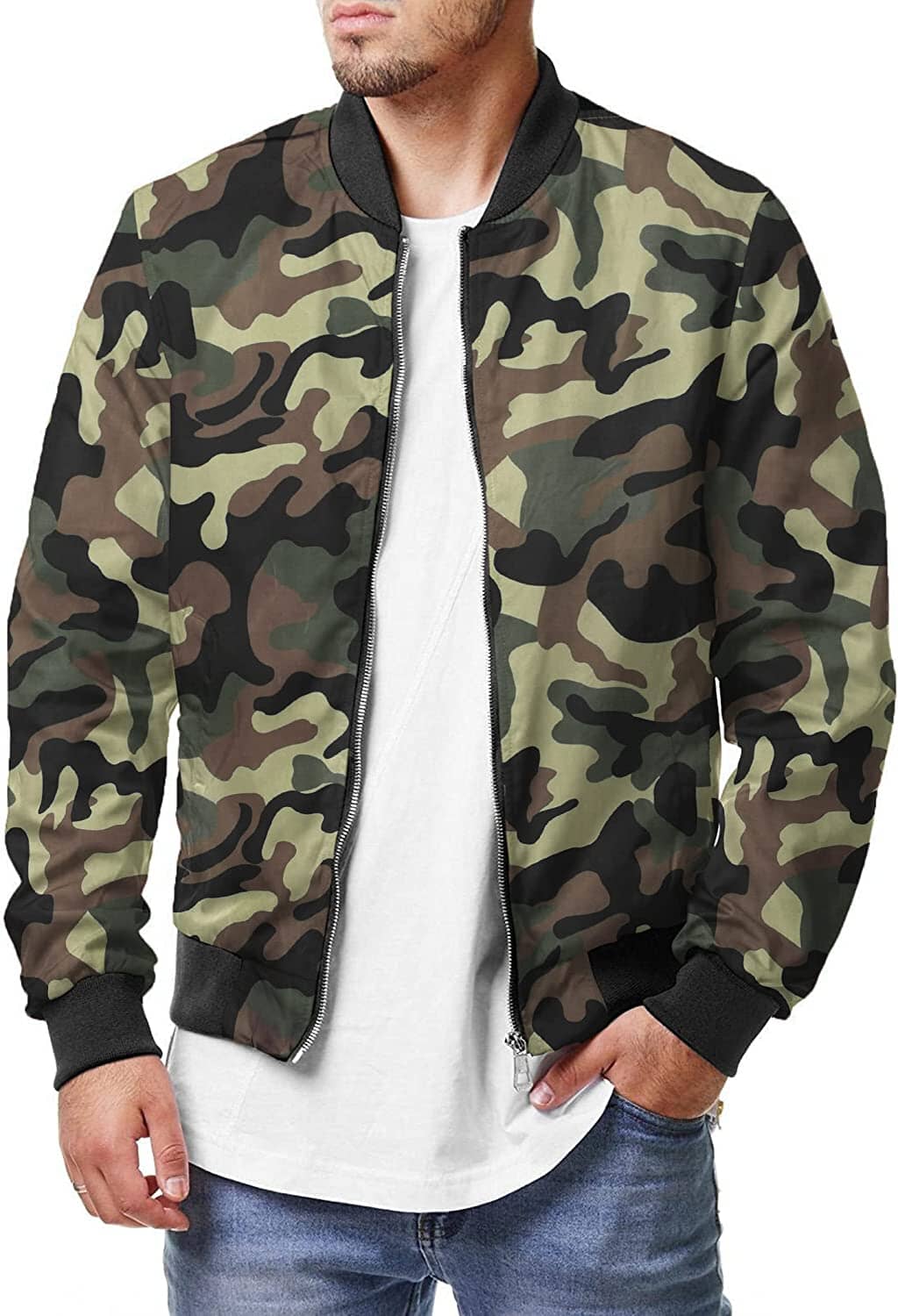 Lässige Softshell-Flug-Windjacke