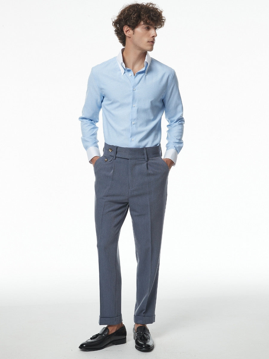 Marini Bari Hochbundige Slim-Fit-Hose