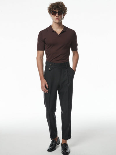 Marini Bari Hochbundige Slim-Fit-Hose