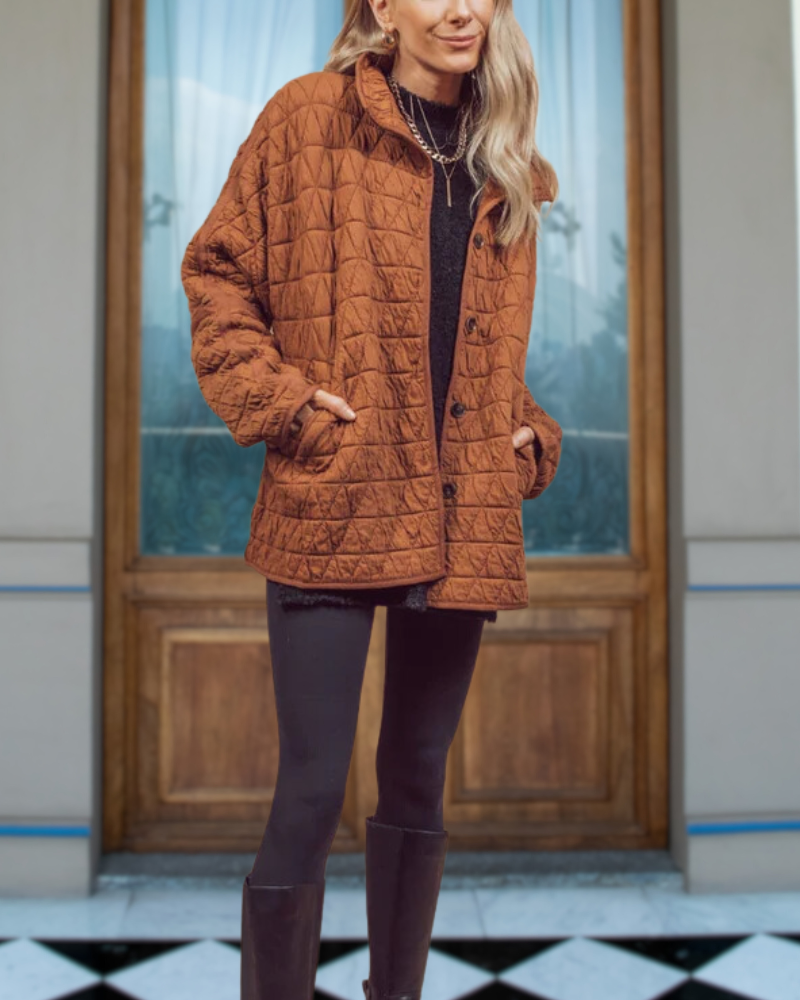Oversize Weiche Steppjacke
