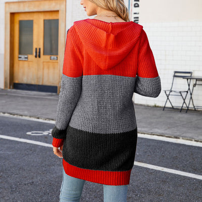 Lässiger Farbblock-Cardigan