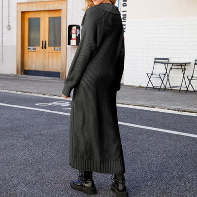 Lässiger einfarbiger langer Cardigan