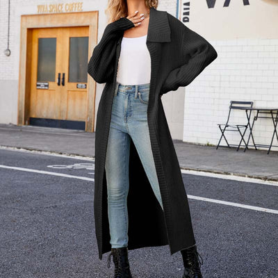 Lässiger einfarbiger langer Cardigan