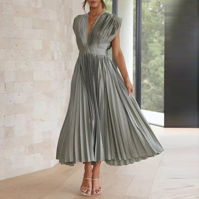 Élise™ | Plissierte Midi-Kleid