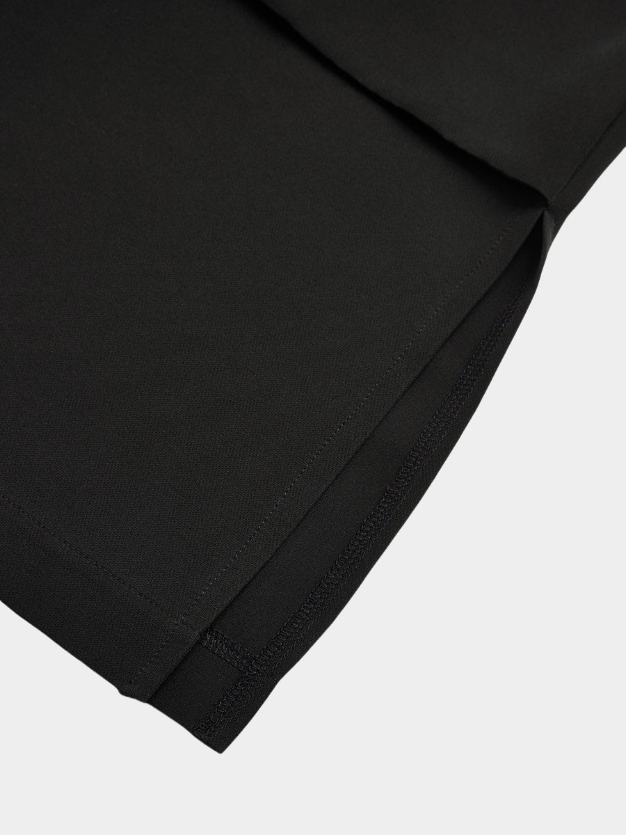 Plus Size Neue Schwarze Rundhals Herren Hosen Set