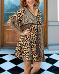 Fierce Leopard Patch Kleid