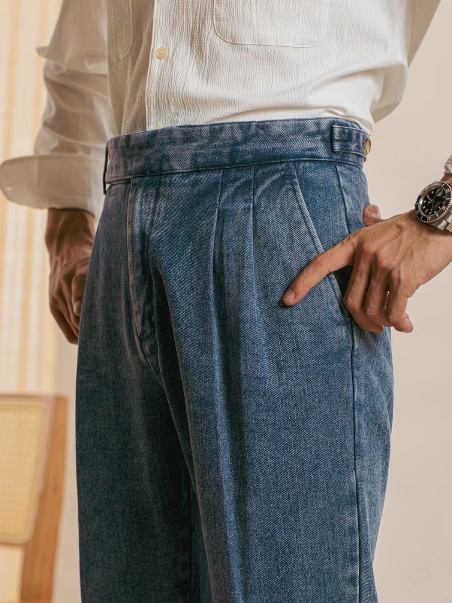 Marini Montefalco Falten-Jeanshose